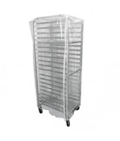 Plastic Bun Rack Cover with zipper for Tray Rack